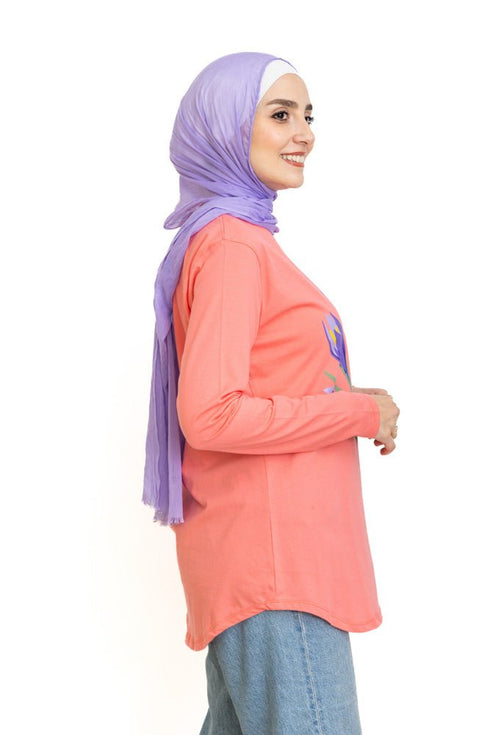 Bubblegum Printed Long - Sleeve Design 5 - Khotwh